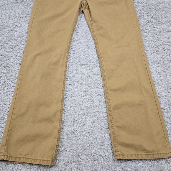 Levis 514 Pants Mens 32x32 Brown Regular Straight Mid Rise Twill Skater Preppy - Picture 2 of 14